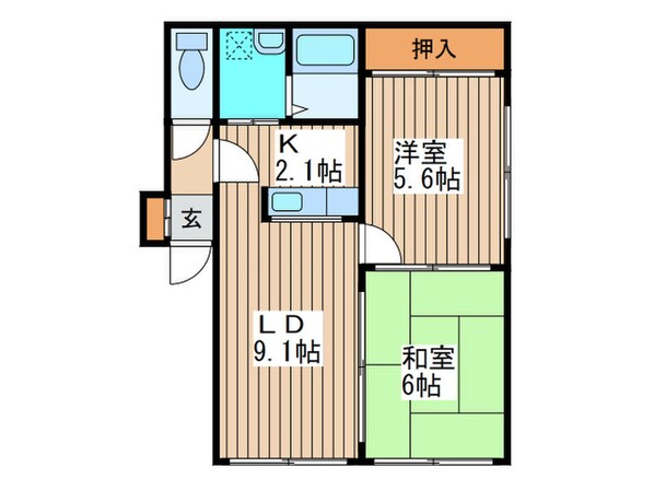 鶴巻マンションの物件間取画像